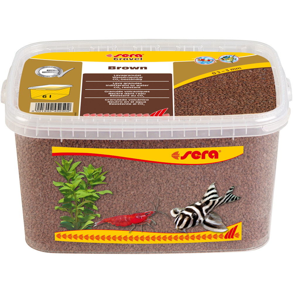 Sera Gravel Brown Lava 2-3MM 6.000ML