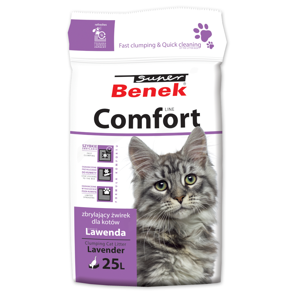 Super Benek 25l  Comfort Lavendel kattenbakvulling