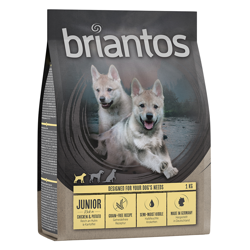 Briantos 1kg  Junior Droogvoer voor Honden: Eend & Aardappel (graanvrij)