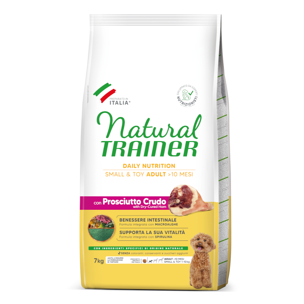 Trainer Natural Dog 7kg Ham Small & Toy Adult Natural Trainer Droog hondenvoer