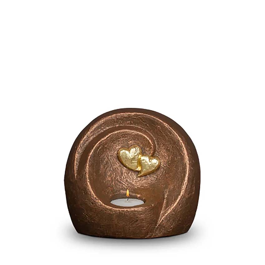 Urnwebshop Duo Dieren Urn Eeuwige Verbintenis, waxinelichtje (2 x 0.35 liter)