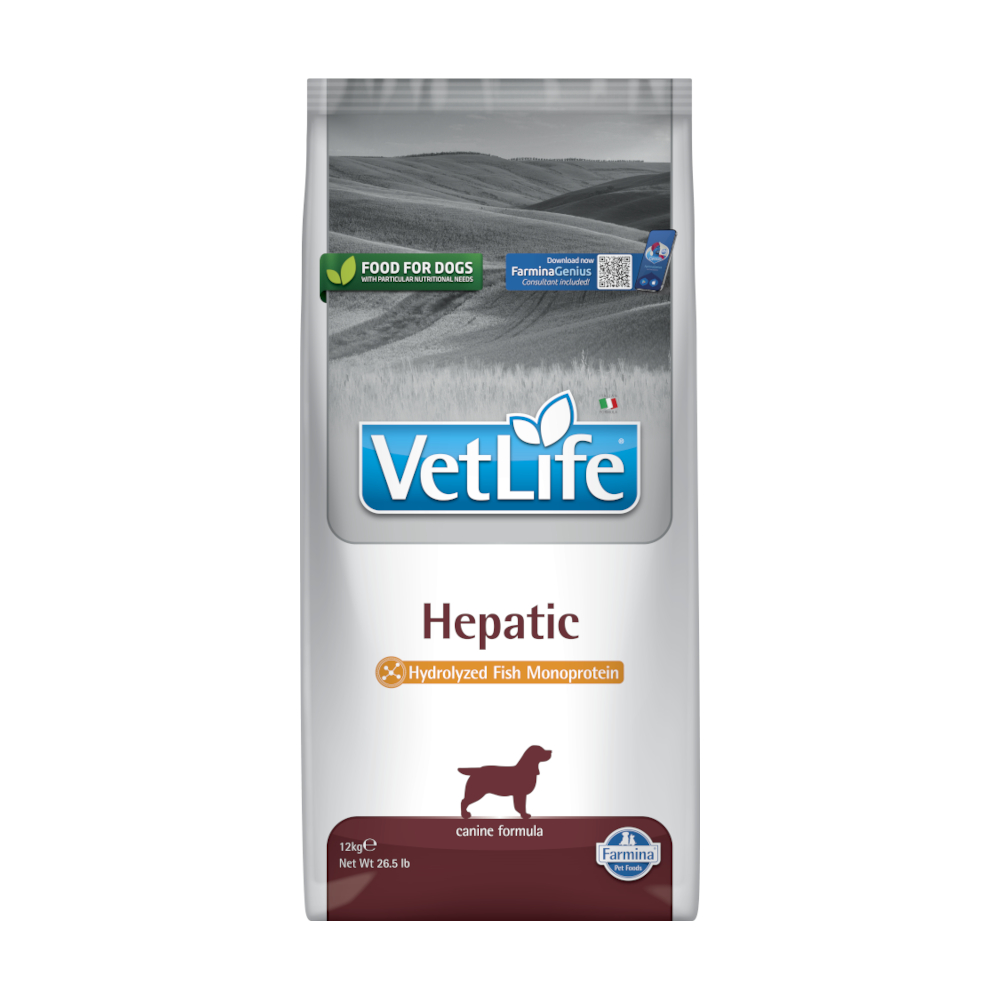 Vet Life 12kg Farmina  Dog Hepatic droogvoer voor honden