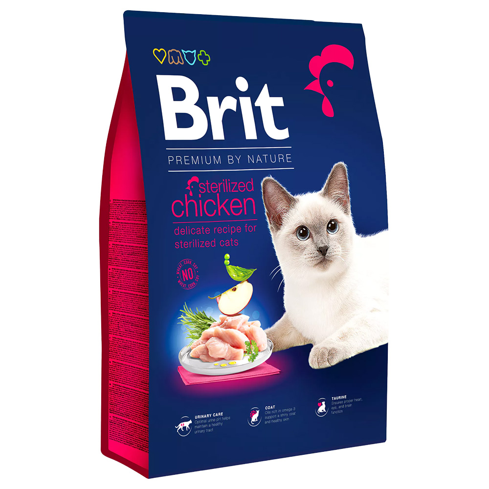 Brit Premium 8kg  by Nature Cat Gesteriliseerd droogvoer met kip