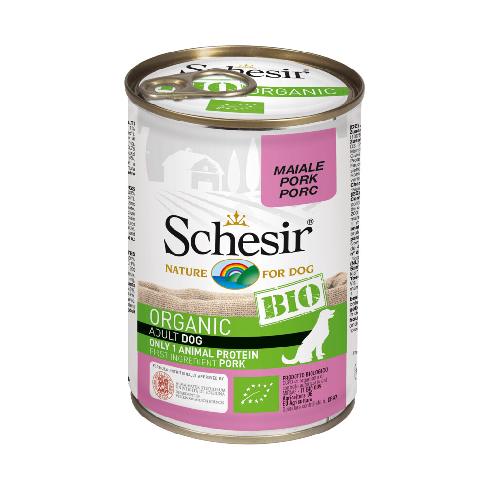 Schesir 6x  Hondenvoer Bio Varken 400 gr