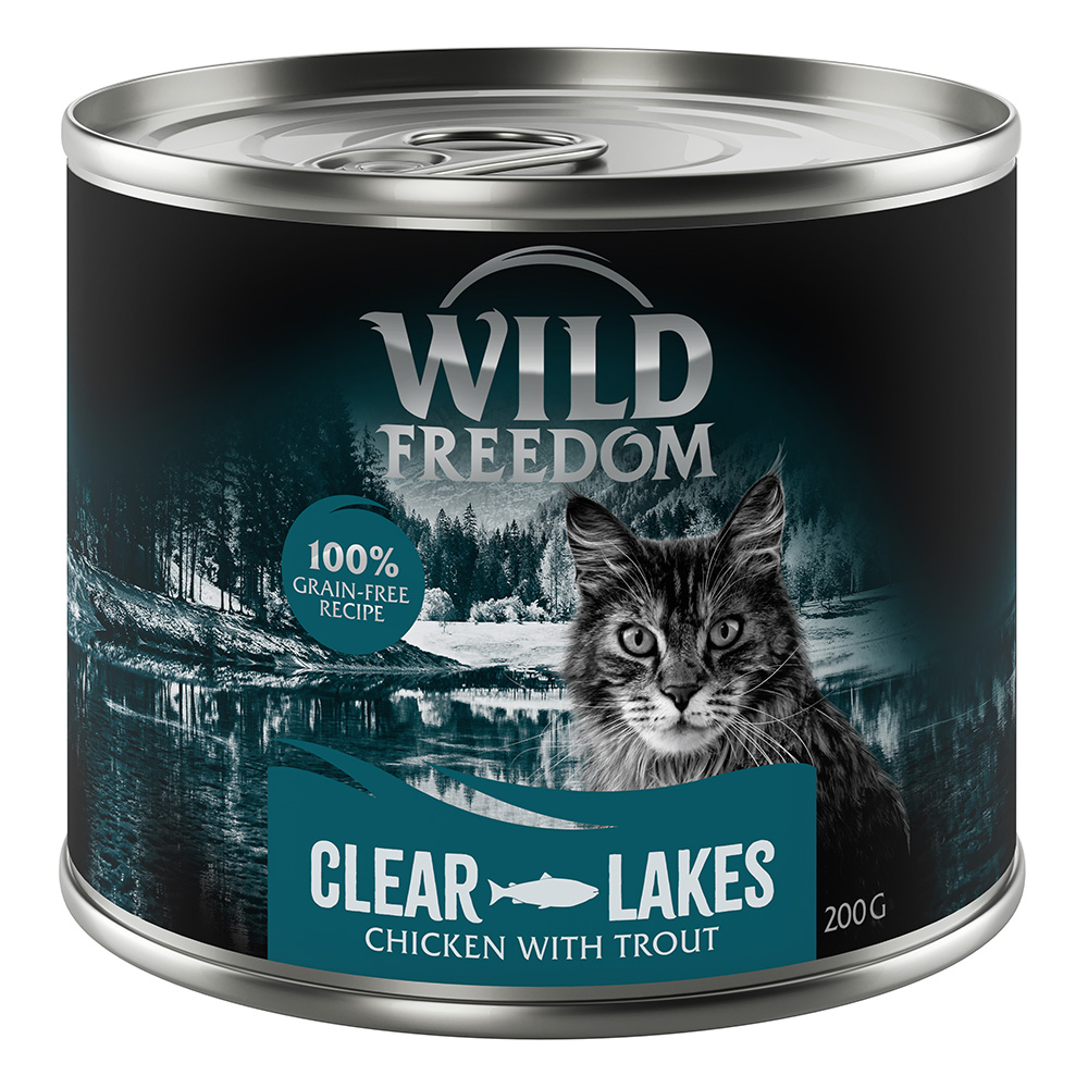 Wild Freedom 6x200g  Katten Natvoer - Clear Lakes: Forel & Kip