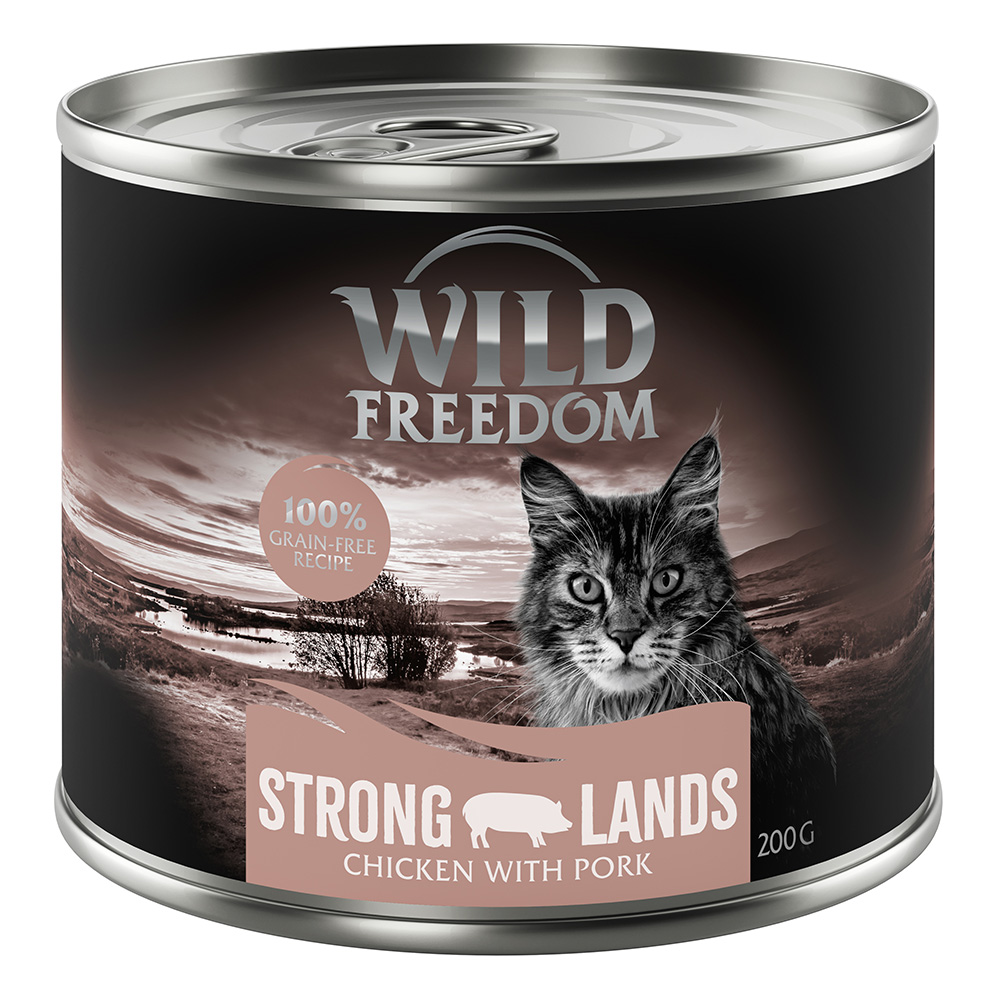 Wild Freedom 6x200g  Katten Natvoer - Strong Lands - Zwijn & Kip