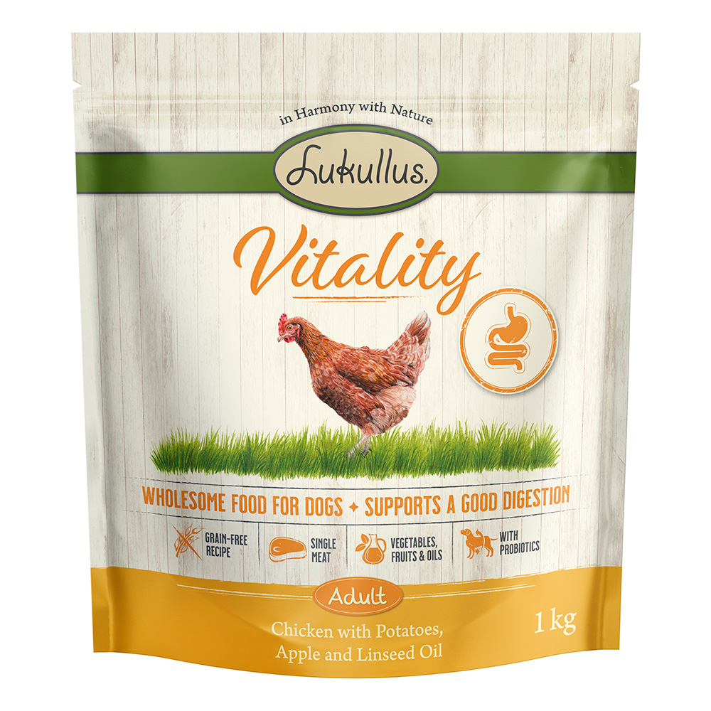 Lukullus  Vitality Ondersteuning van de spijsvertering: Kip (graanvrij) (1 kg)