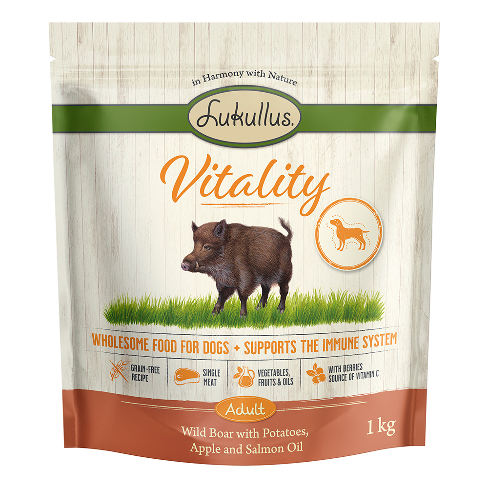Lukullus  Vitality Ondersteuning van het immuunsysteem: Wildzwijn (graanvrij) (1 kg)