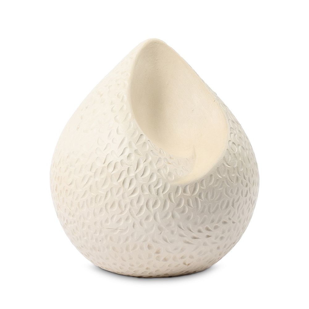 Urnwebshop Grote Traan Dieren Urn Keramiek, Wit (3.4 liter)