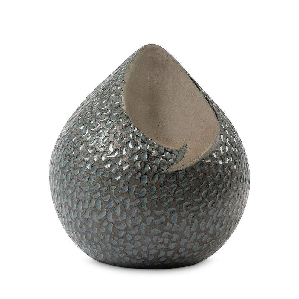 Urnwebshop Grote Traan Dieren Urn Keramiek, Groenblauw (3.4 liter)