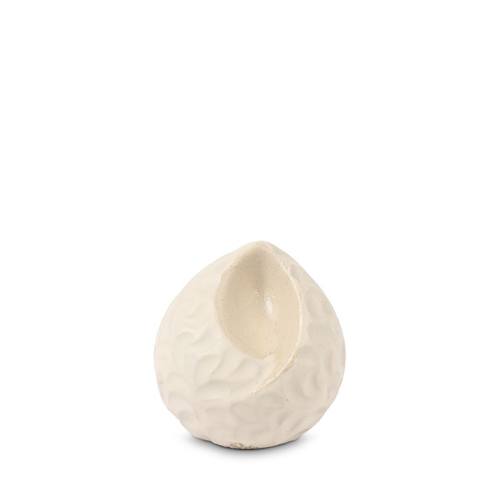Urnwebshop Mini Traan Dieren Urn Keramiek, Wit (0.05 liter)