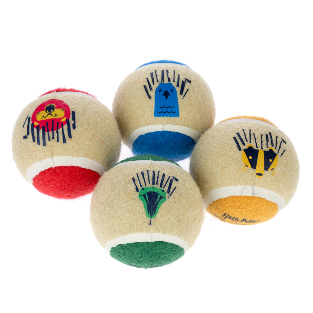 Warner Bros Harry Potter tennisballen set Kies je huis 4 stuks (Ø6.3cm elk) hondenspeeltje