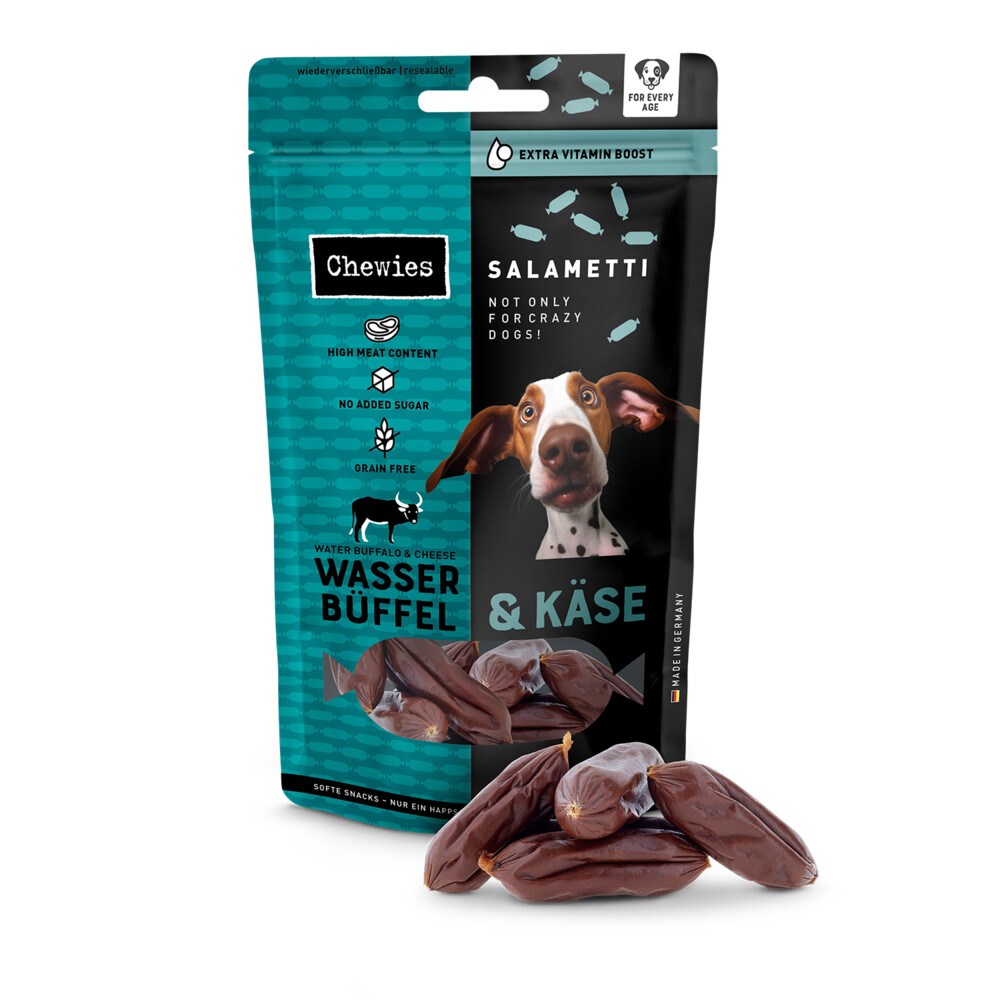 Chewies Salametti Hondensnack Waterbuffel&Kaas 200gr
