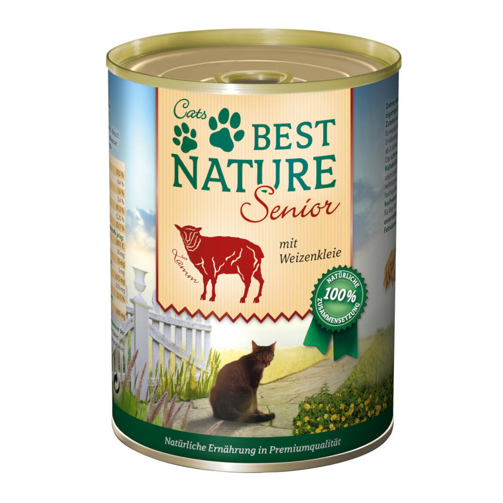 Best Nature 6x 400g  Kat Senior lam natvoer voor katten