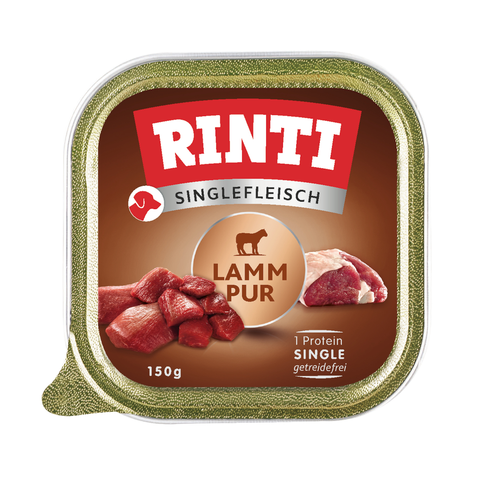 Rinti 10x150g Singlefleisch Lam Puur  Hondenvoer nat