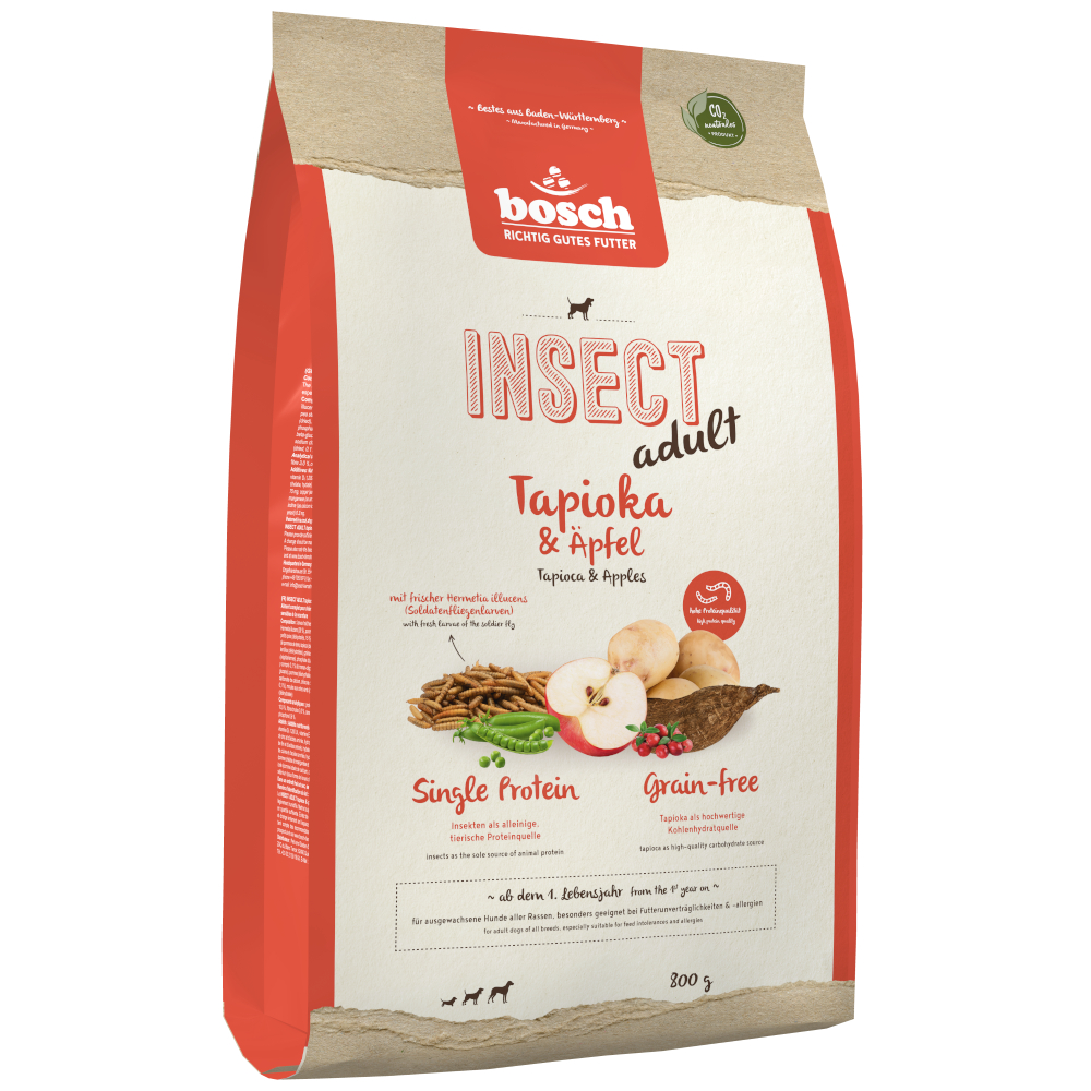 Bosch HPC 800g  Adult Insect, Appel & Tapioca droog hondenvoer