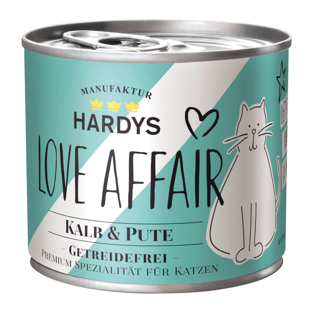 Hardys LOVE AFFAIR 6x200g kalfsvlees & kalkoen  natvoer voor katten