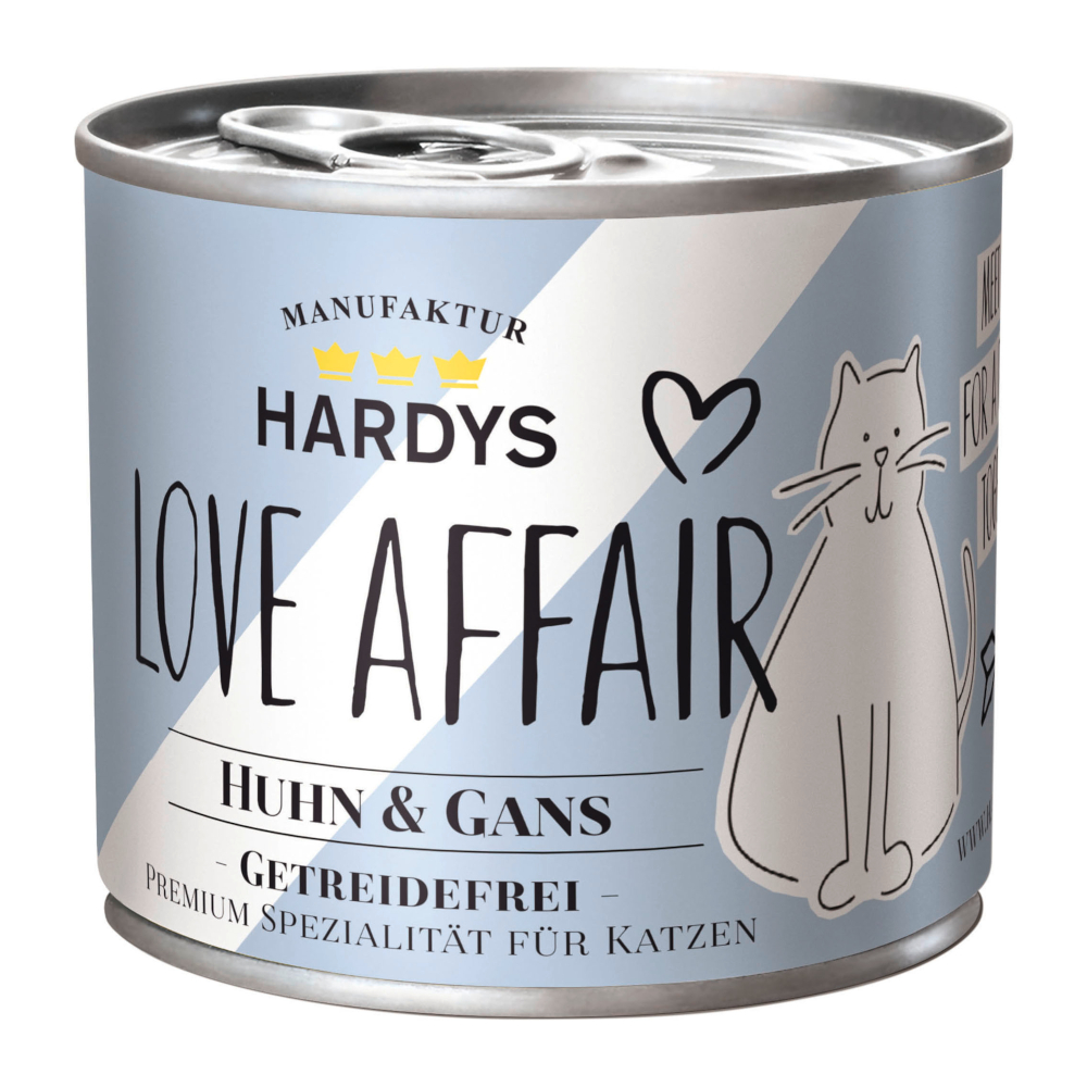 Hardys LOVE AFFAIR 6x200g kip & gans  natvoer voor katten