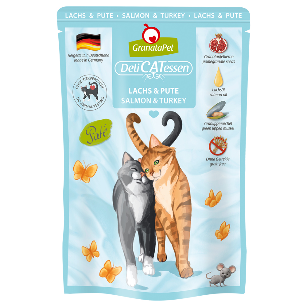 Granatapet 12x85g  DeliCatessen Zalm & Kalkoen Kattenvoer