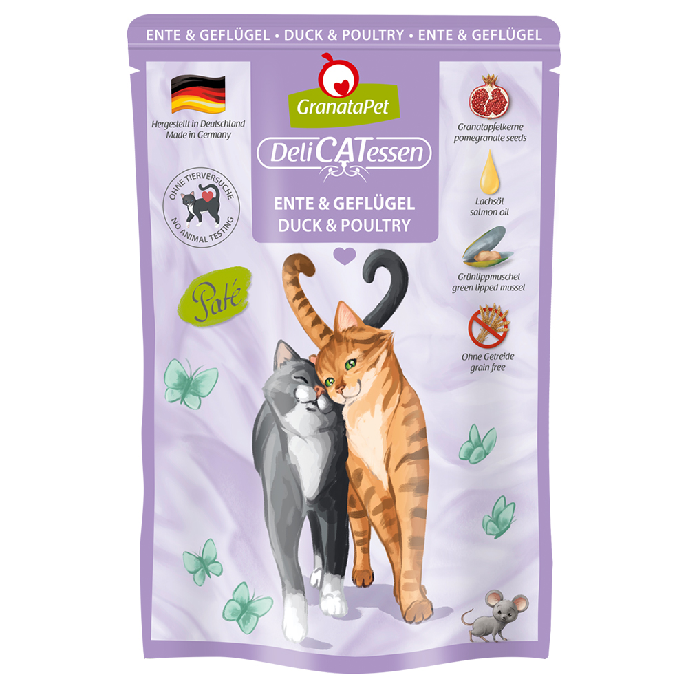 Granatapet 12x85g  DeliCatessen Eend & Gevogelte Kattenvoer