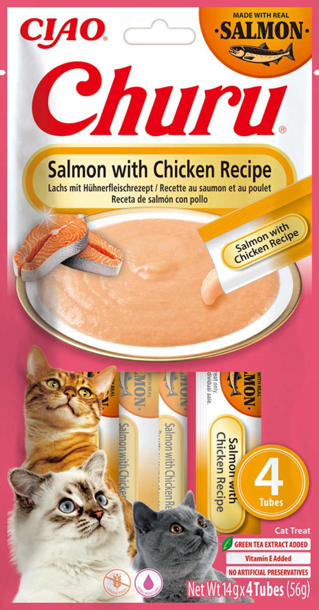 Inaba Churu kat Puree Zalm met kip