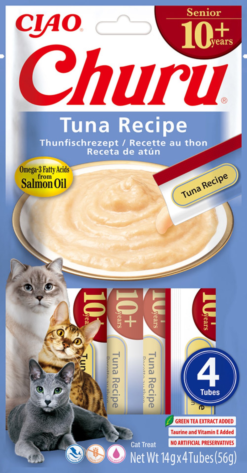 Inaba Churu kat Senior 10+ Puree Tonijn