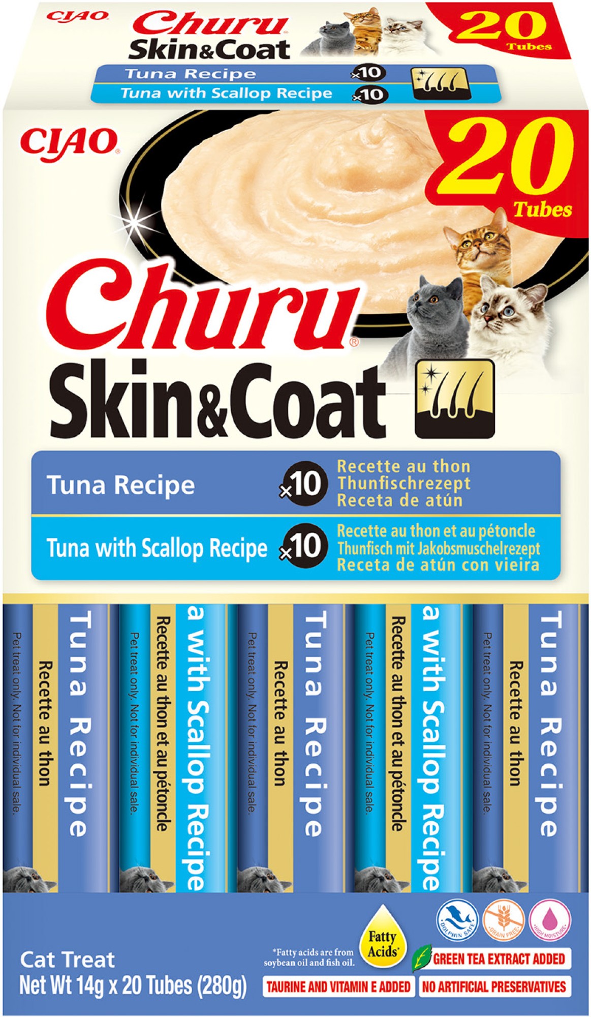 Inaba Churu kat Skin&Coat Multipack Tonijn - 20 stuks