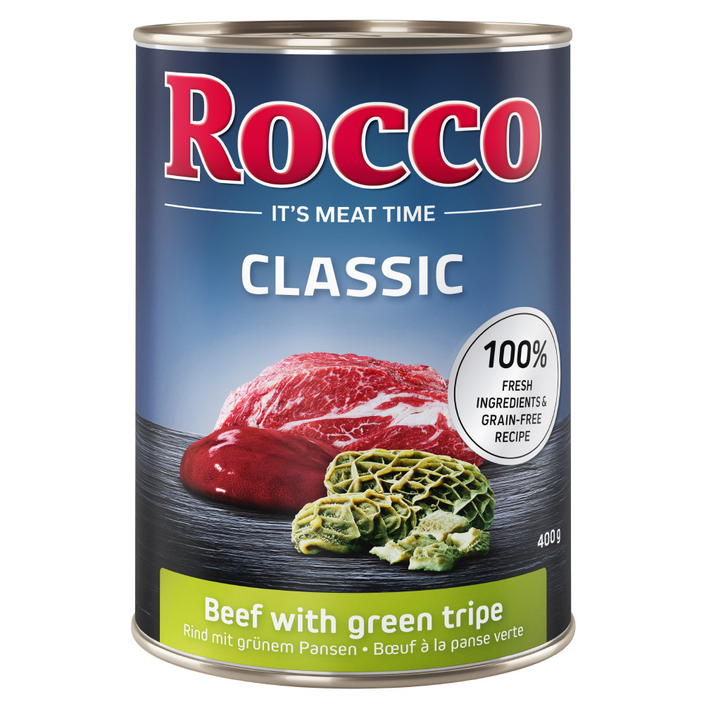 Rocco 6x400g Rund met Groene Pens  Hondenvoer