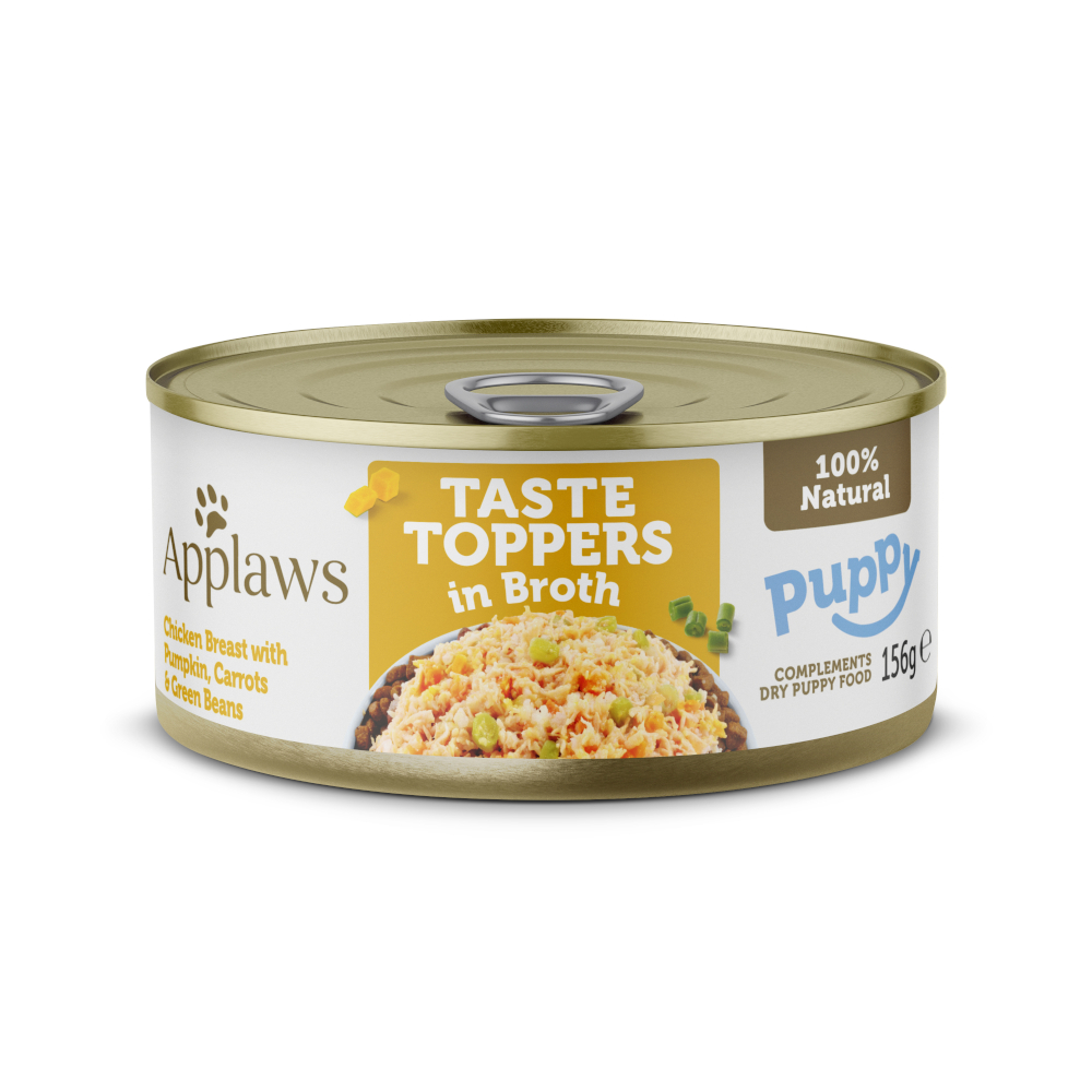 Applaws 6x156g  Puppy Taste Toppers naturel kipfilet met groenten nat hondenvoer