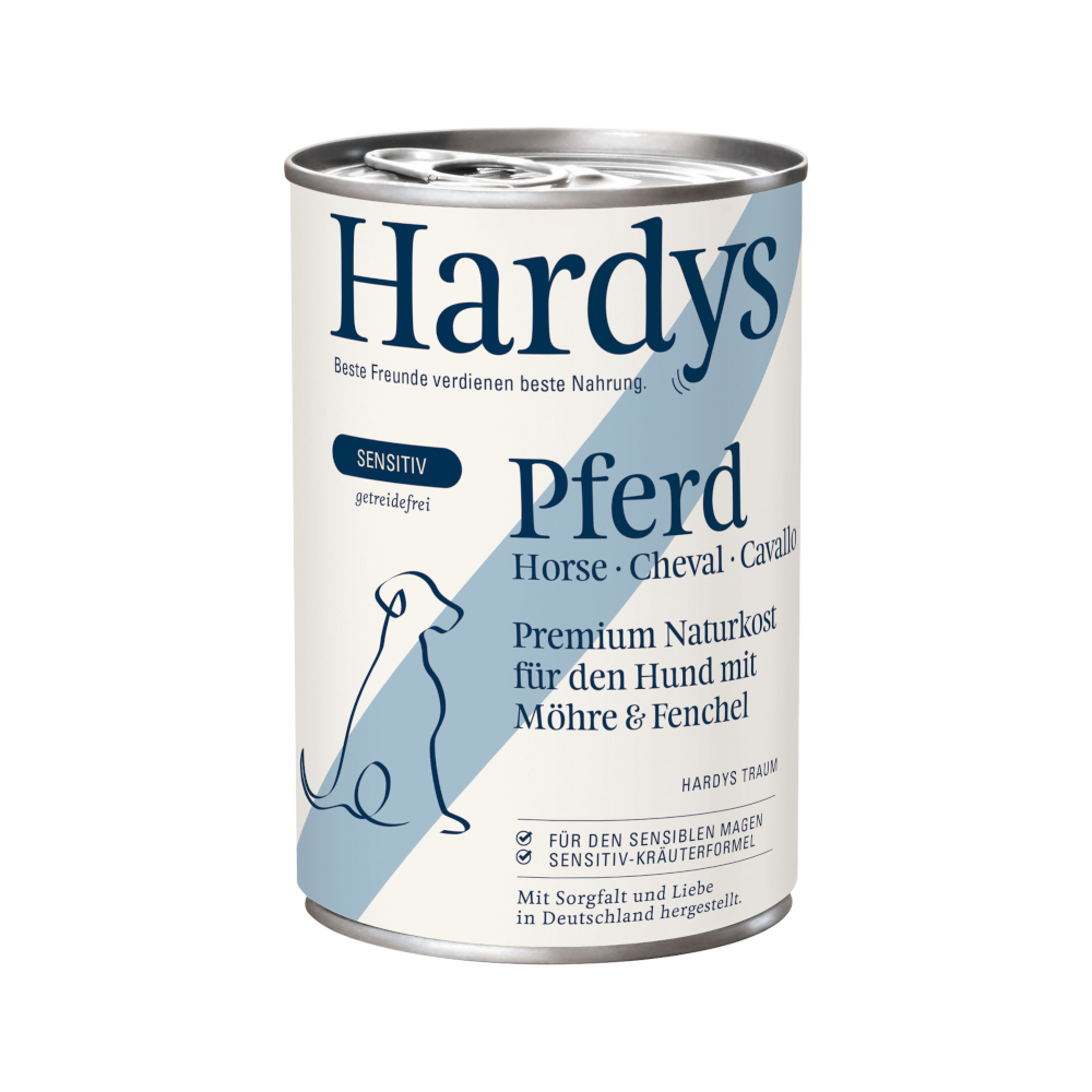 Hardys 6x400g  Senistive Horse natvoer voor honden
