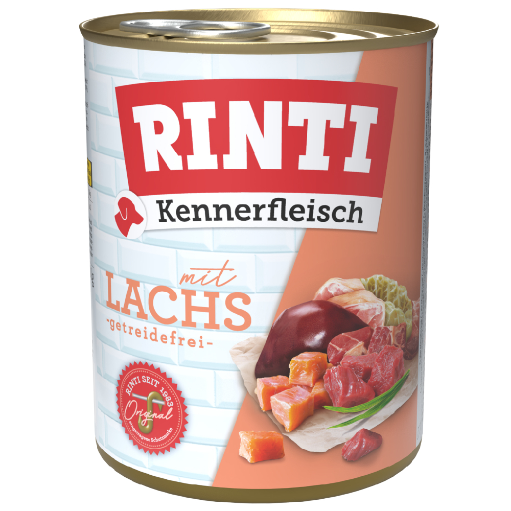 Rinti Voordeelpakket  Vlees voor fijnproevers 24 x 800 g - Zalm