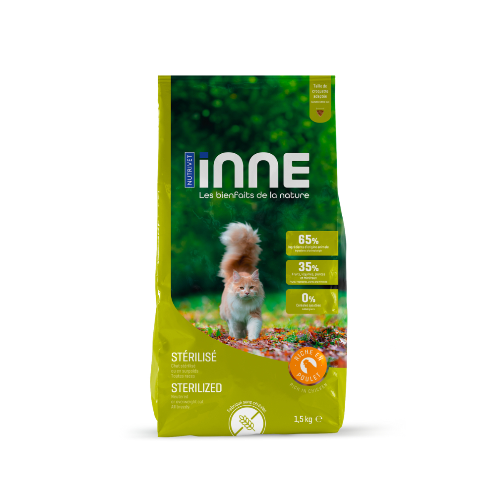 Nutrivet 1,5kg  Inne Sterilised Cat Katten Droogvoer