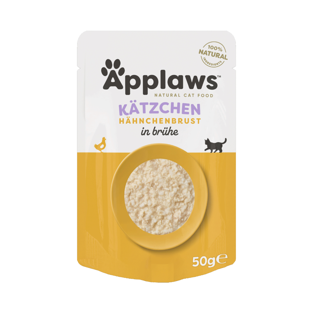 Applaws 12x50g Kipfilet  Natural Kitten in bouillon natvoer voor katten