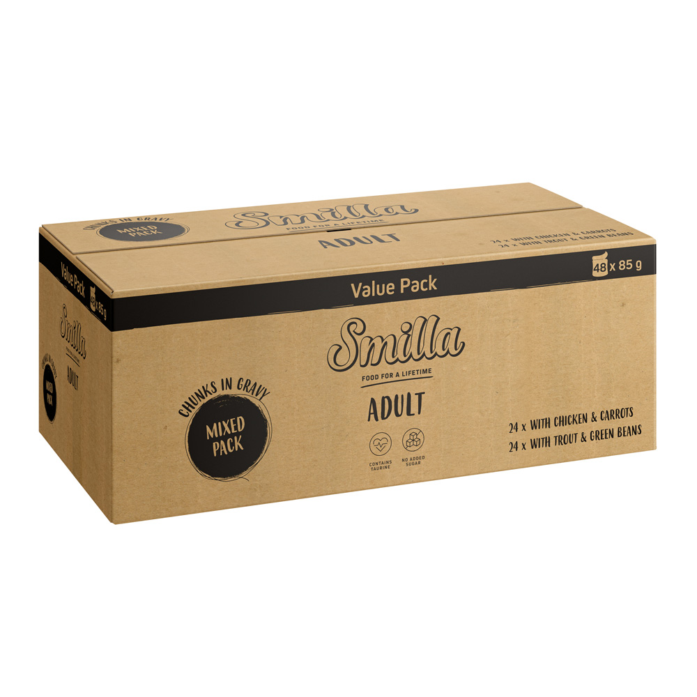 Smilla fresh zakjes Volwassen hapjes met groenten - JUMBOPACK Mixpakket (48 x 85 g)