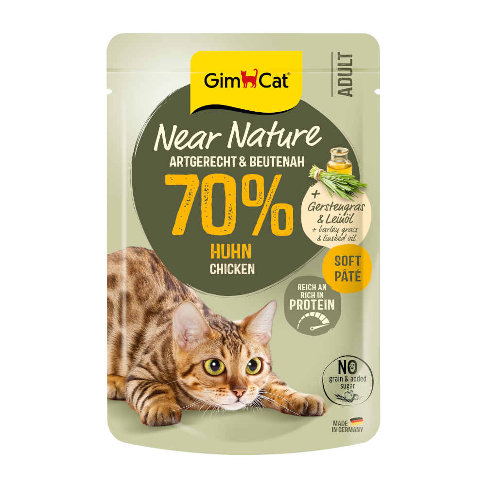 Gimcat 16x85g  Dichtbij de Natuur kip natvoer voor katten