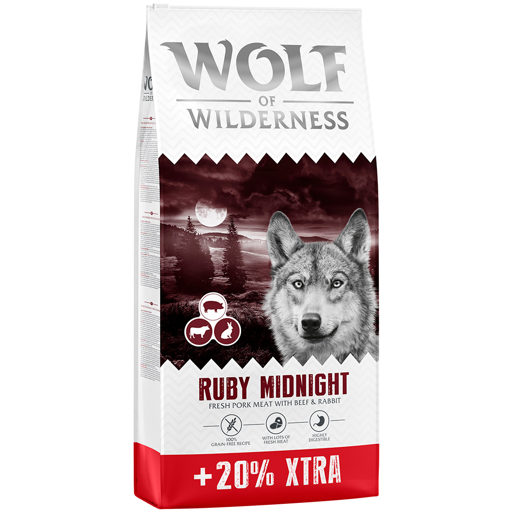 Wolf of Wilderness 14,4kg Adult Ruby Midnight Rund & Konijn 