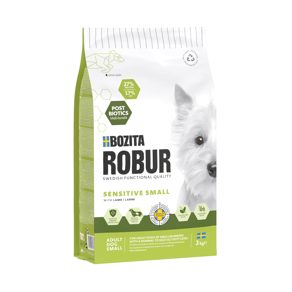 Bozita Robur 7,5kg  Adult Small Breed Sensitive Lamb droogvoer voor honden