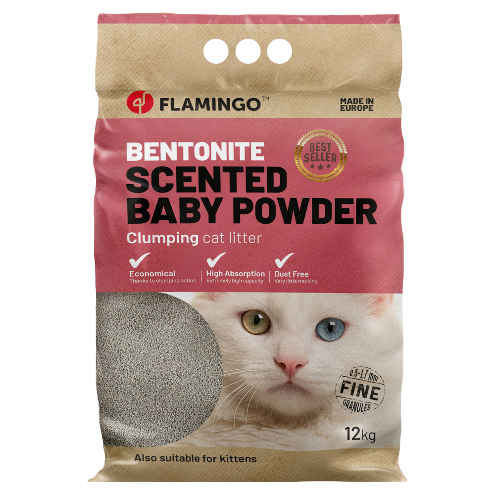 Flamingo kattenbakvulling babypoeder