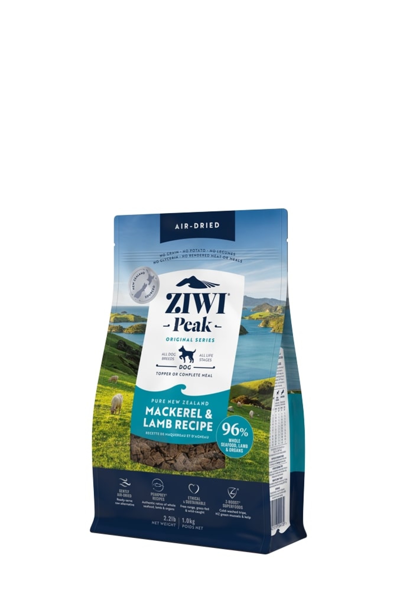 Ziwi Peak Air-Dried hondenvoeding Makreel&Lam 1 kg