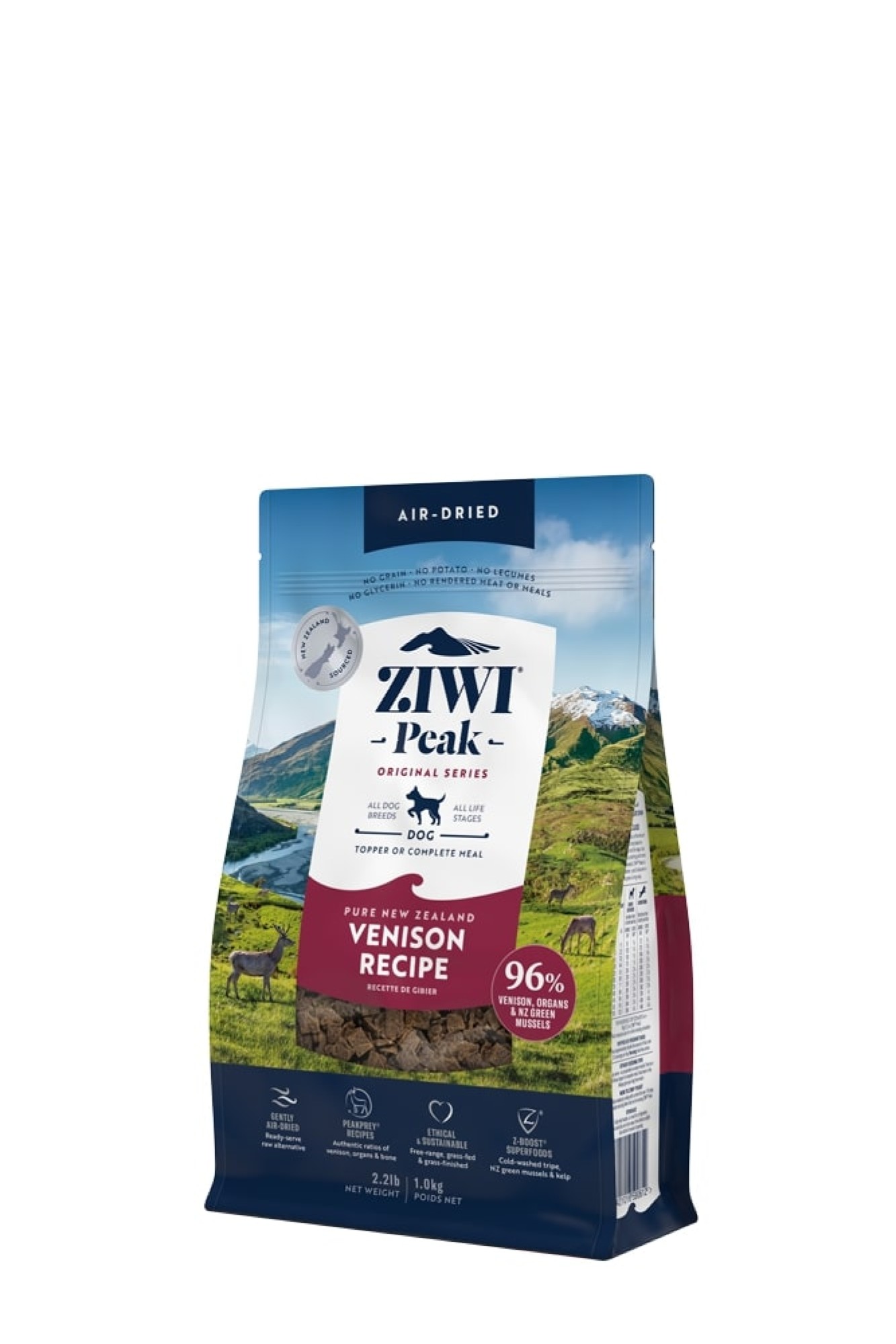 Ziwi Peak Air-Dried hondenvoeding Hert  1 kg