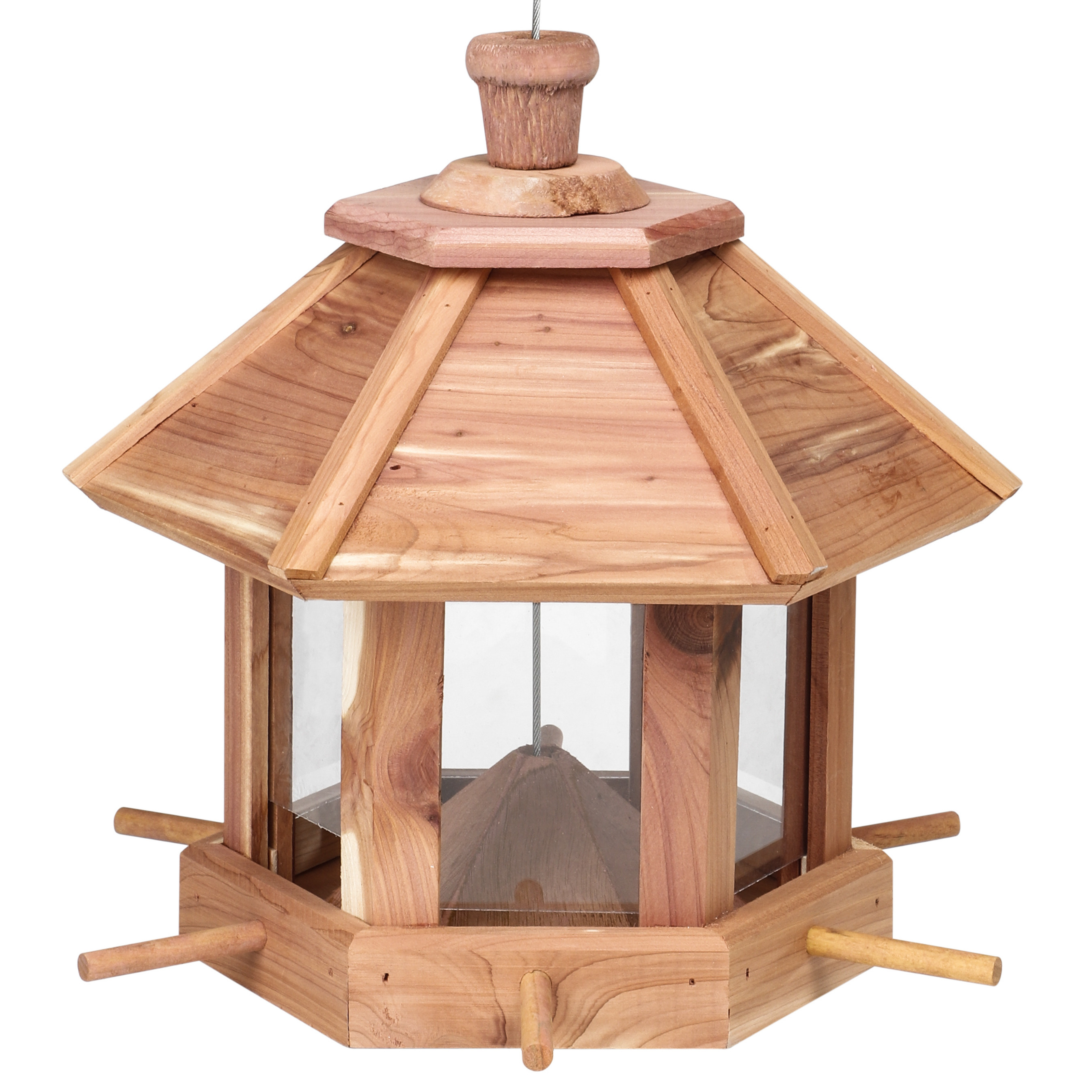 HI Voedersilo - 26 cm - cederhout - vogelhuisje - voederhuisje -