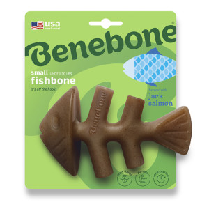 Benebone Fishbone nylon kauwspeelgoed hond (zalmsmaak) XL