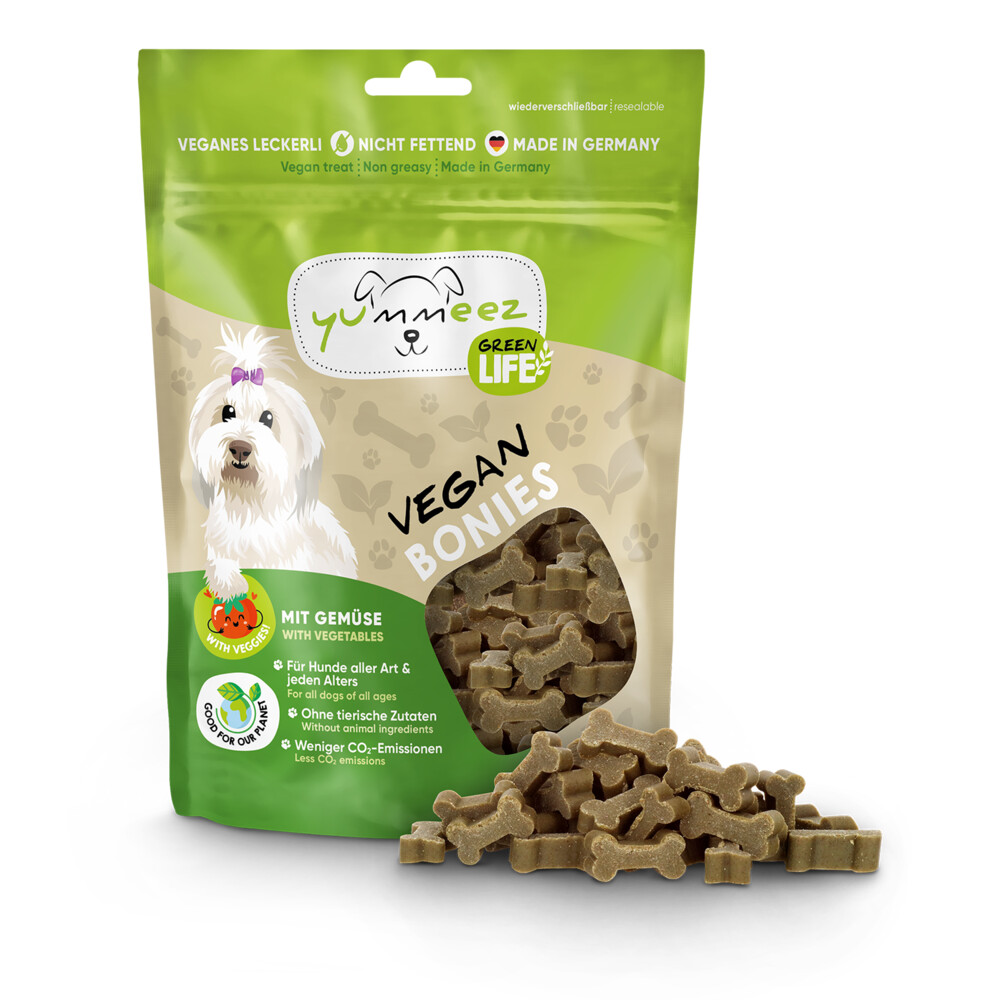Yummeez 5x  Green Life Bonies Hondensnack Vegan 175 gr