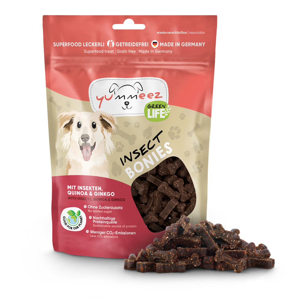 Yummeez 5x  Green Life Bonies Hondensnack Insecten 175 gr