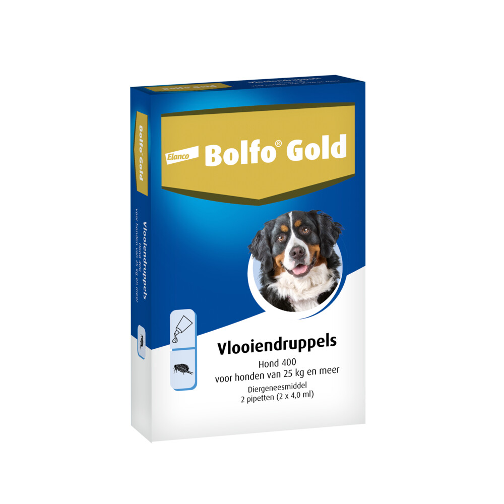 Bolfo 2x  Gold Anti Vlooiendruppels Hond Vanaf 25 kg 2 pipetten