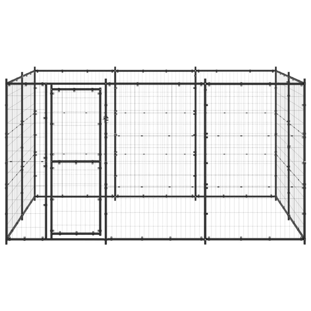 vidaXL Hondenkennel 7,26 m² staal
