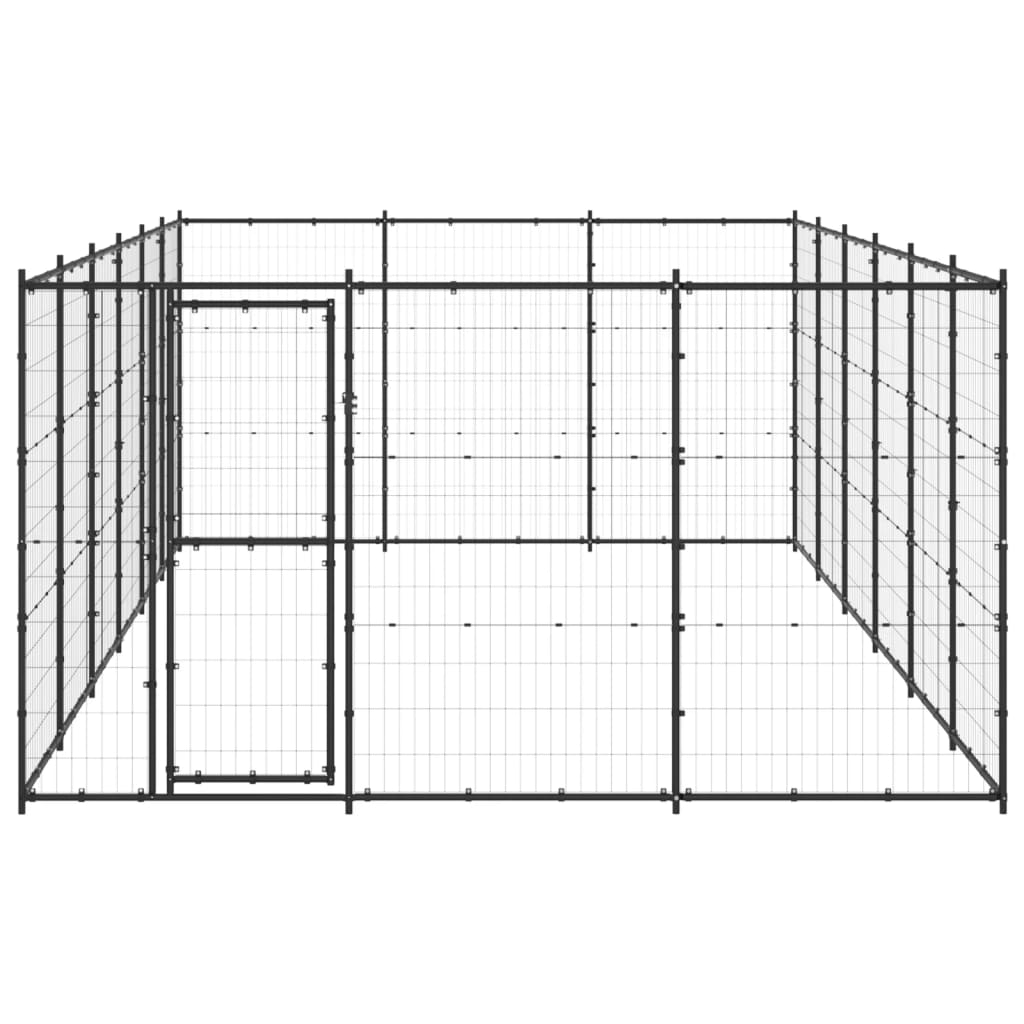 vidaXL Hondenkennel 21,78 m² staal