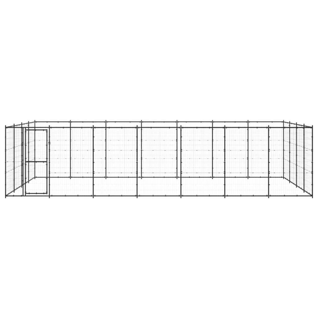 vidaXL Hondenkennel 33,88 m² staal