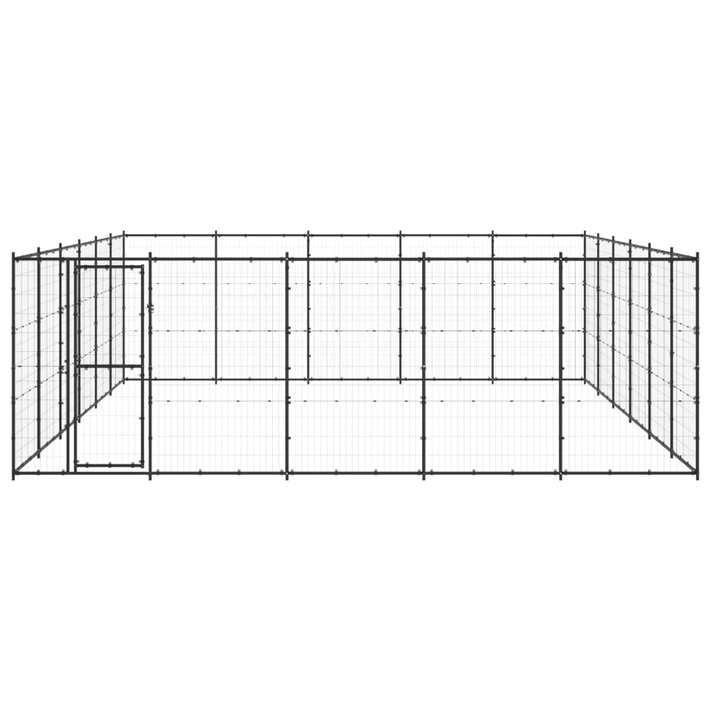 vidaXL Hondenkennel 36,3 m² staal