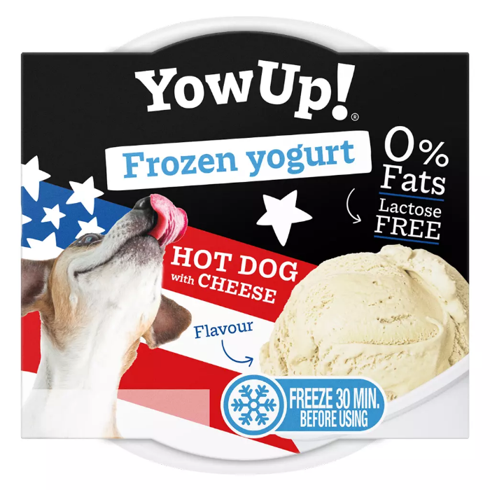 YowUp! Frozen Yoghurt Hot Dog Cheese voor hond en kat 110 gram